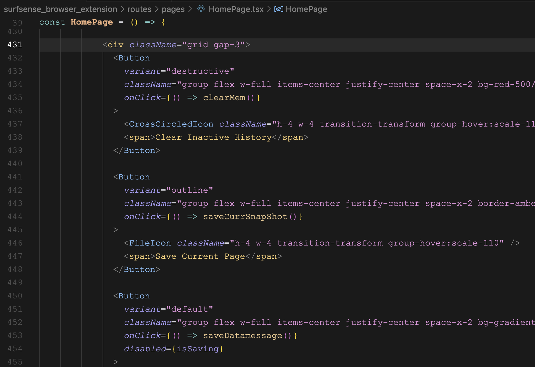 surfsense-extension-homepage-code.png